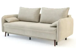 Sofa beżowa VAMOS nóżki orzech
