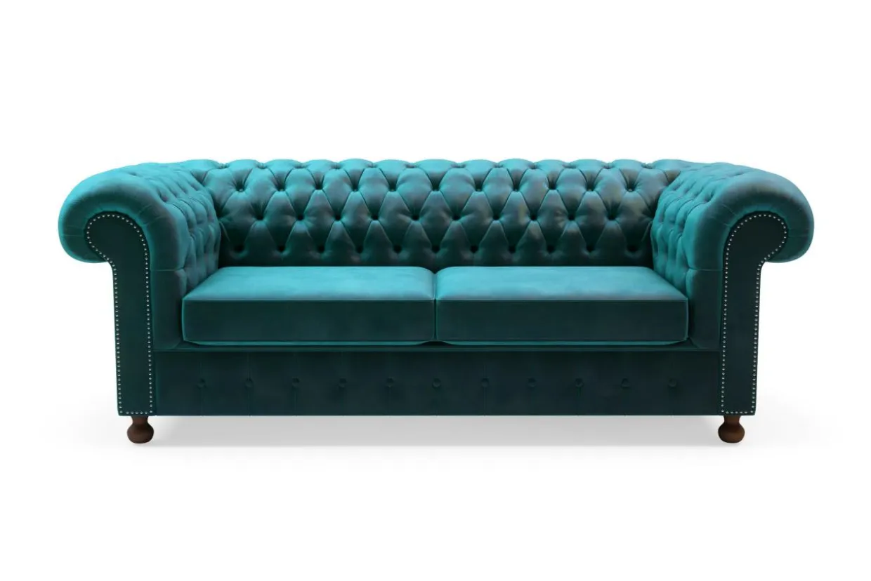 Sofa glamour lazurowa CHESTER