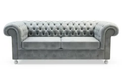 Sofa glamour szara CHESTER
