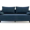 Sofa granatowa VAMOS nóżki czarne