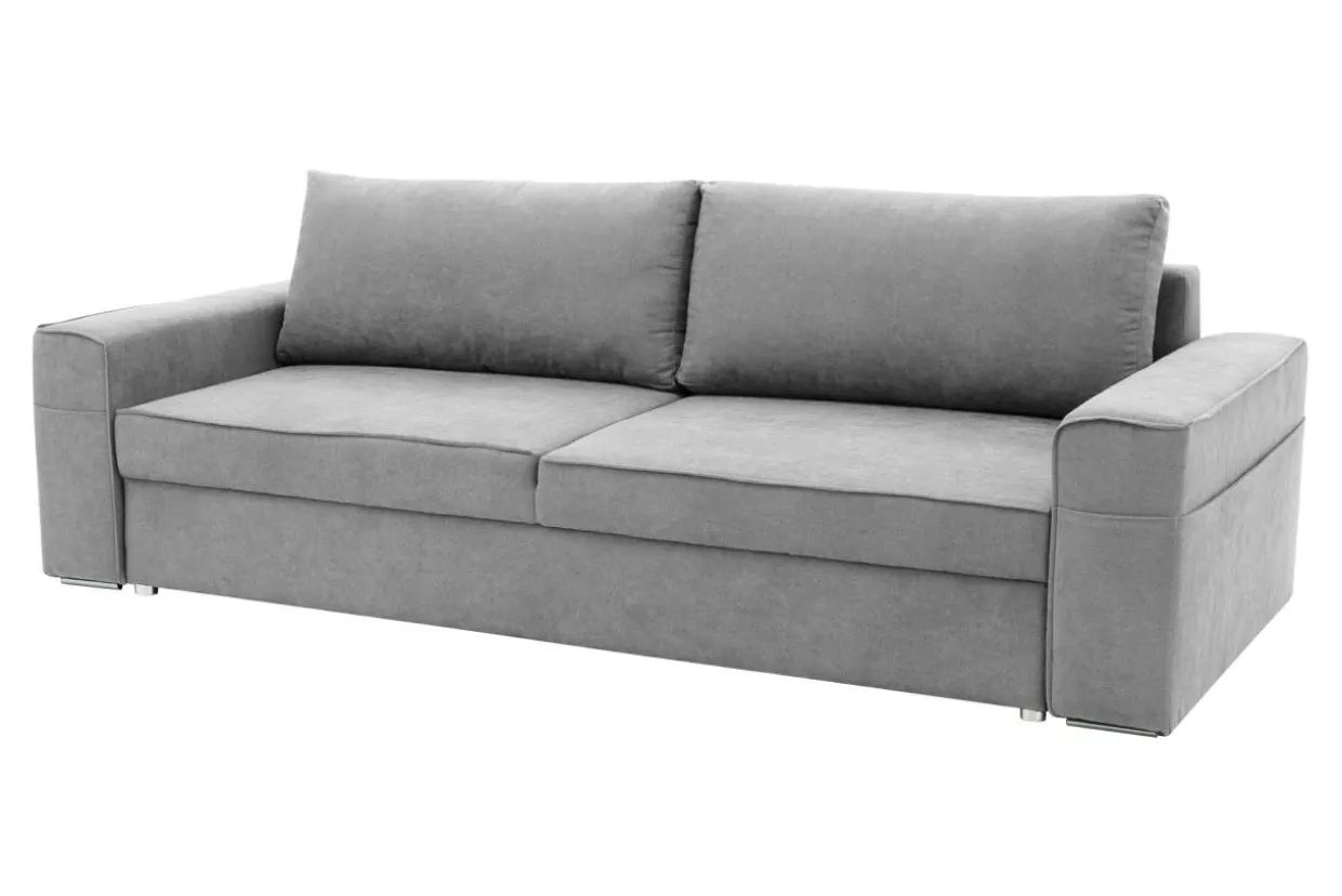 Sofa jasnoszara z kieszenią LOLLY