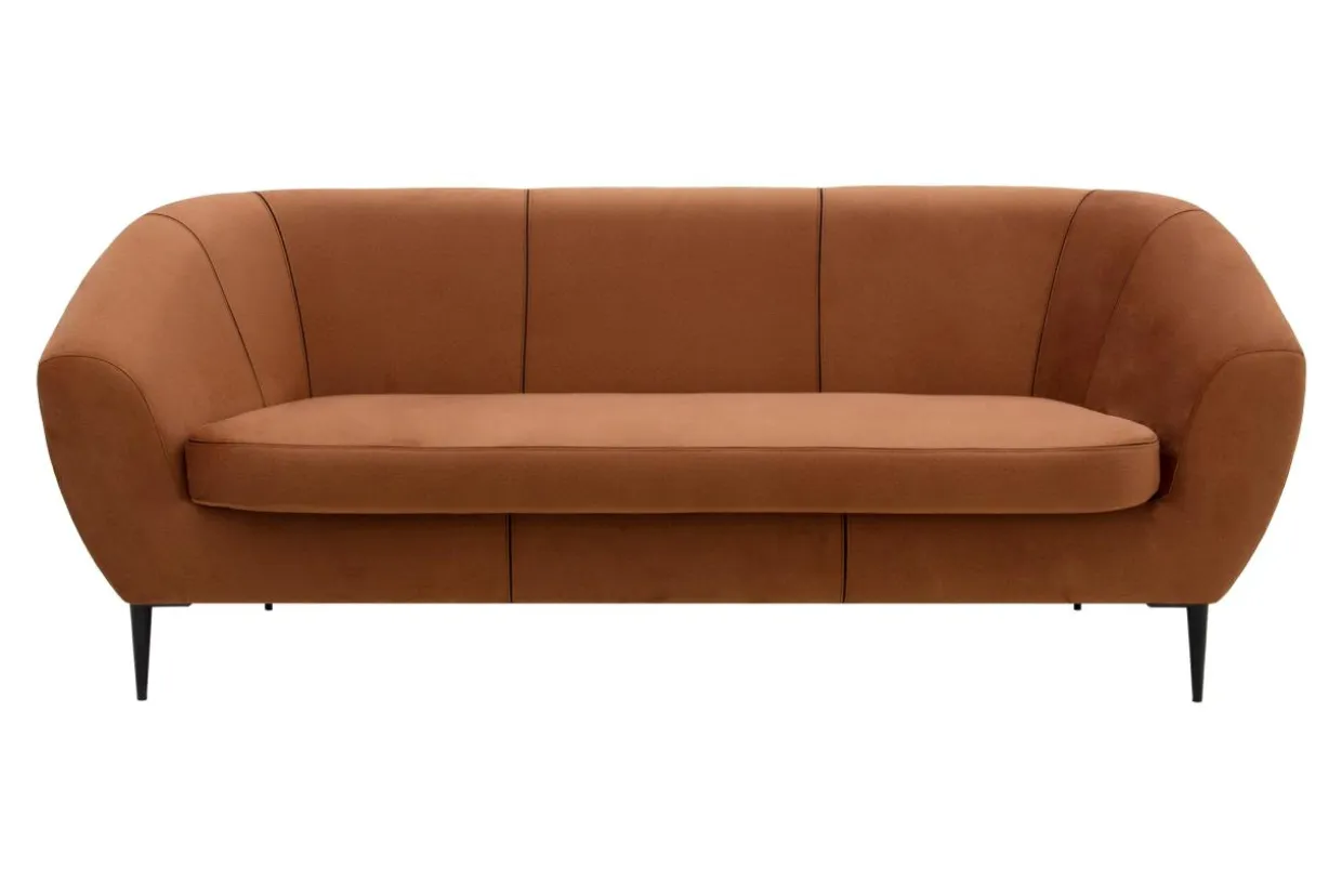 Sofa na wysokich nóżkach ruda OLIVIO