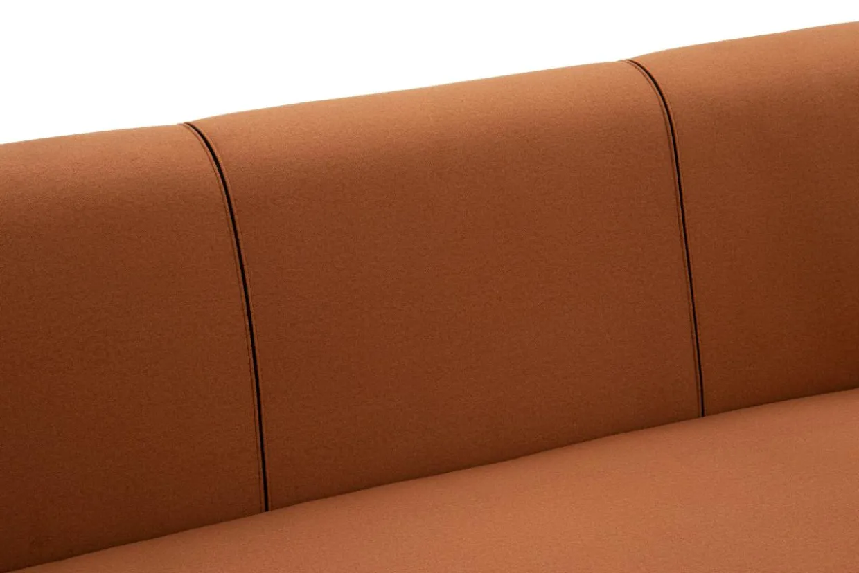 Sofa na wysokich nóżkach ruda OLIVIO