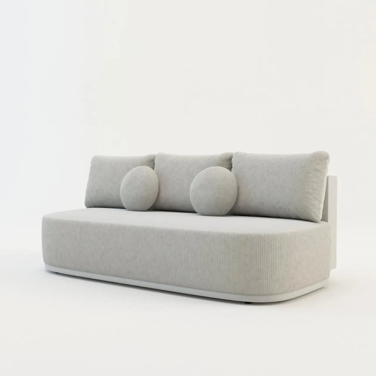 Sofa 3-osobowa beżowa ROUND