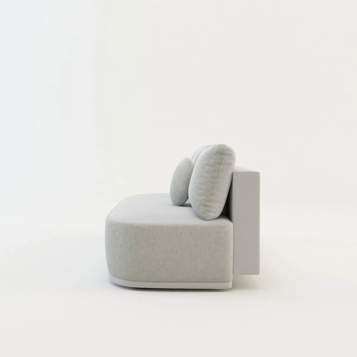 Sofa 3-osobowa beżowa ROUND