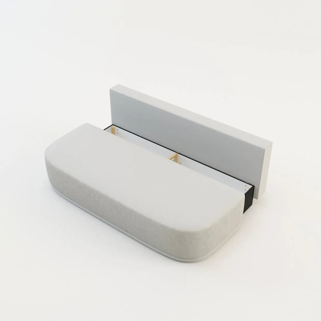 Sofa 3-osobowa beżowa ROUND