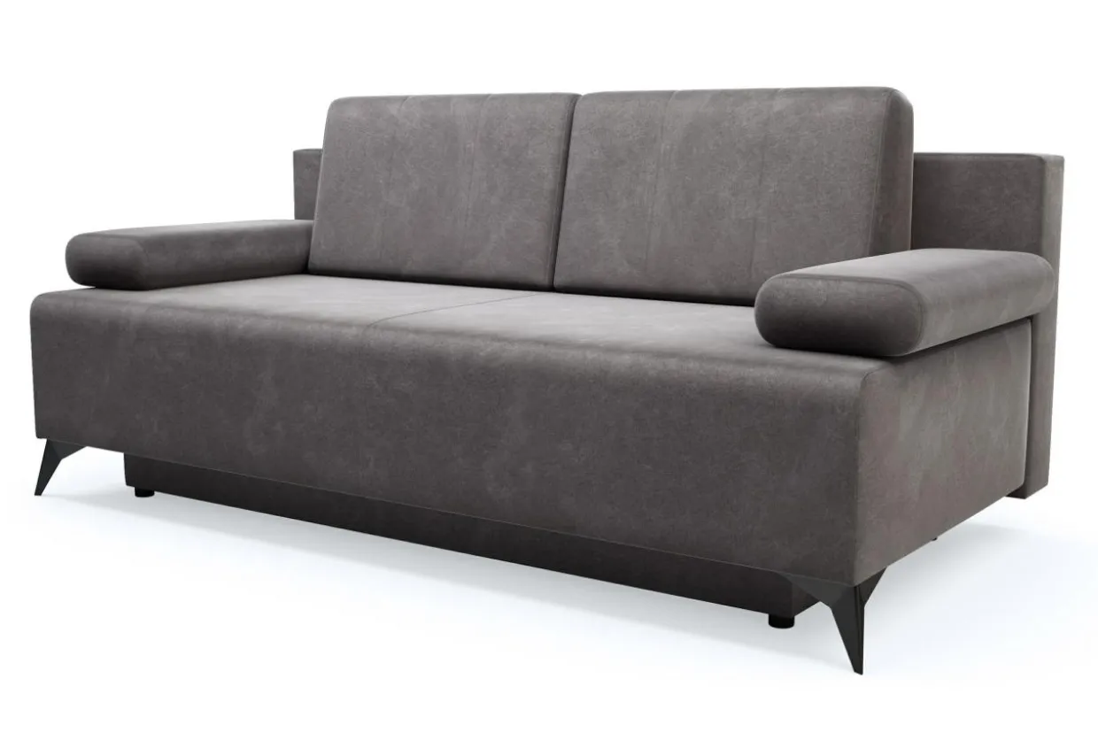 Sofa 3-osobowa brązowa CASEY