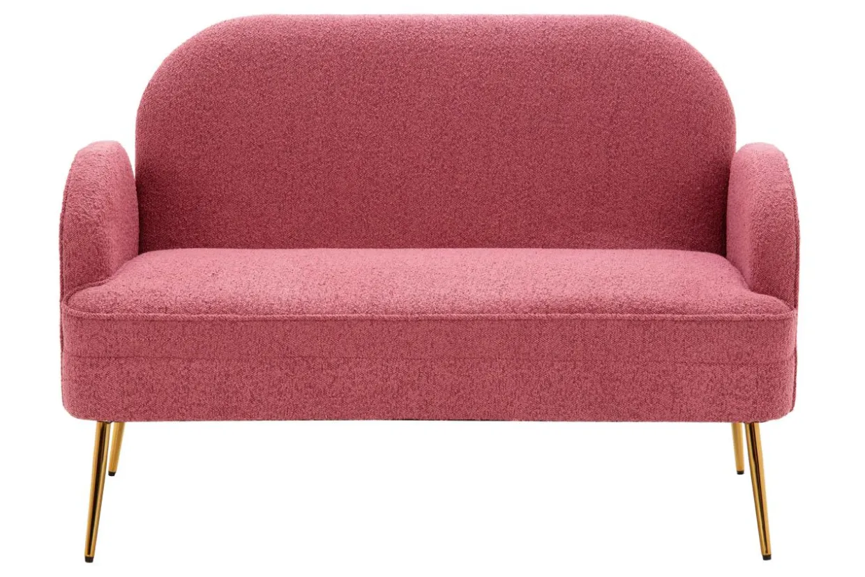 Sofa 2-osobowa ciemnoróżowa MIDNI