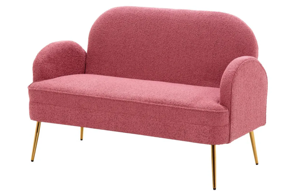 Sofa 2-osobowa ciemnoróżowa MIDNI
