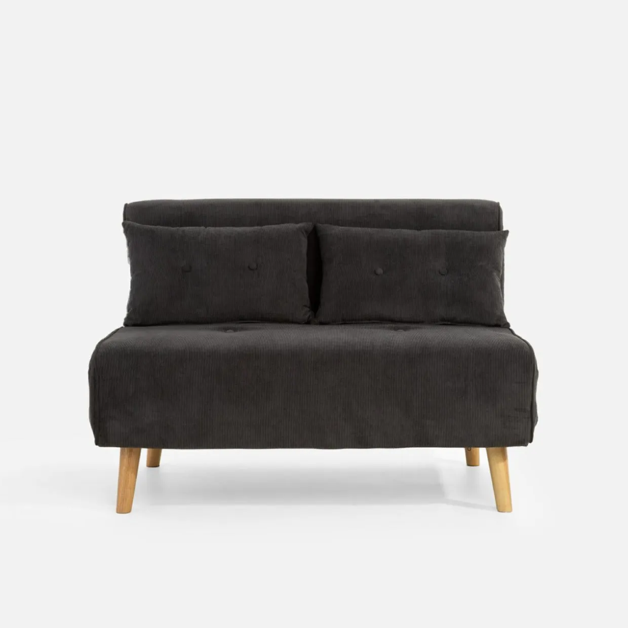 Sofa 2-osobowa ciemnoszara LAVILLA