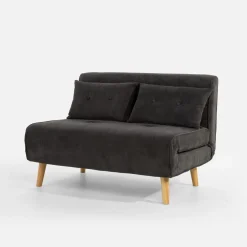 Sofa 2-osobowa ciemnoszara LAVILLA
