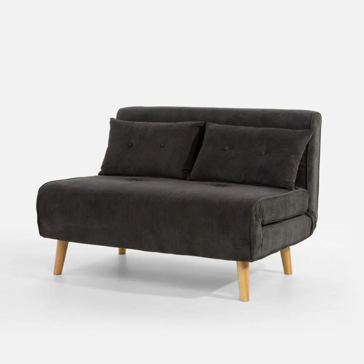 Sofa 2-osobowa ciemnoszara LAVILLA
