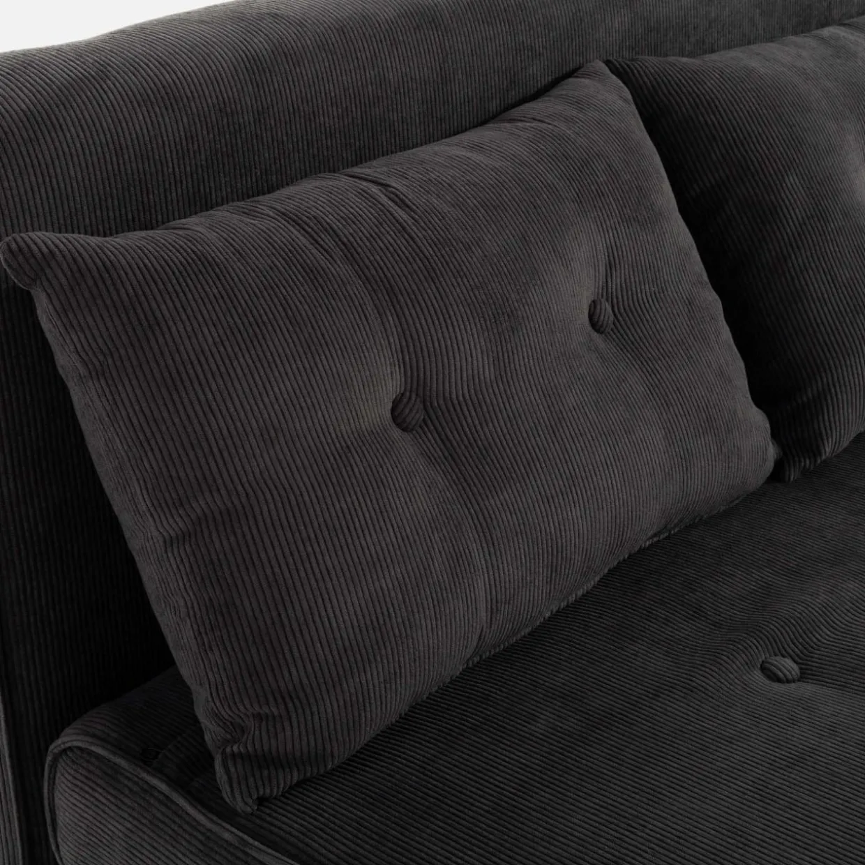 Sofa 2-osobowa ciemnoszara LAVILLA