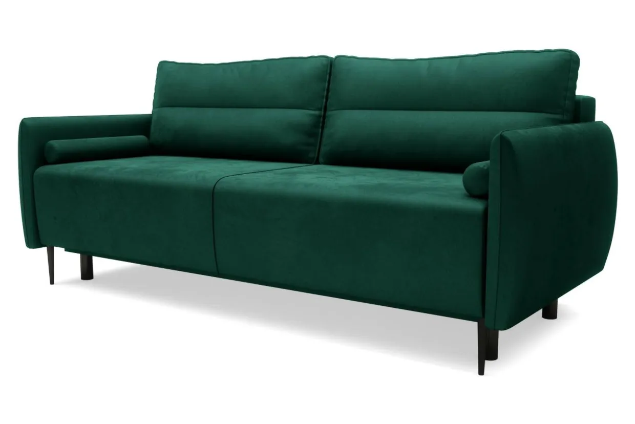 Sofa 3-osobowa DL rozkładana zielona KIOTO