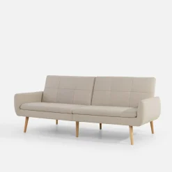 Sofa 3-osobowa jasnobeżowa LUBERTO