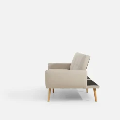 Sofa 3-osobowa jasnobeżowa LUBERTO