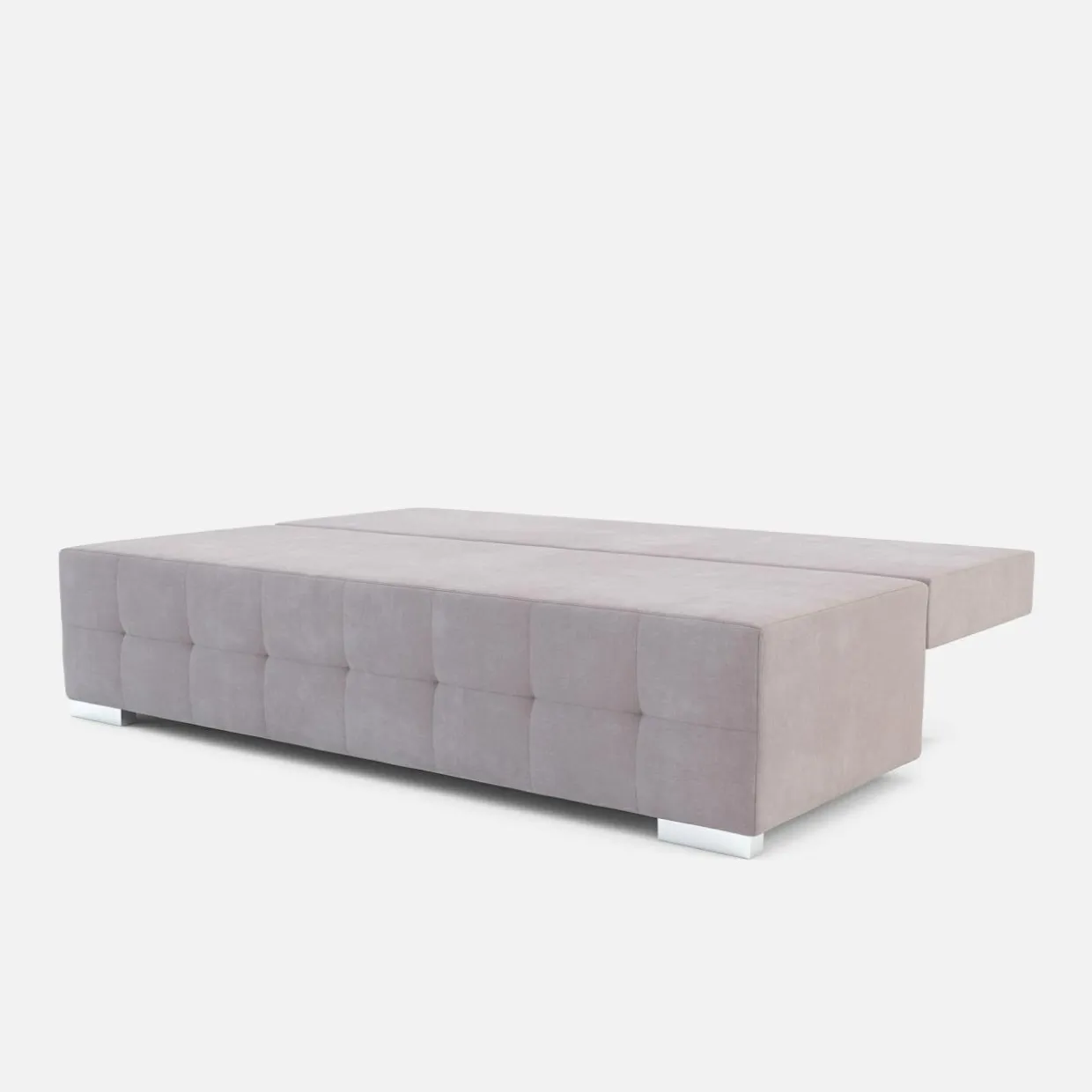 Sofa 3-osobowa jasnofioletowa pikowana LILI