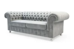 Sofa 3-osobowa jasnoszara CHESTER