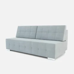 Sofa 3-osobowa jasnoszara pikowana LILI