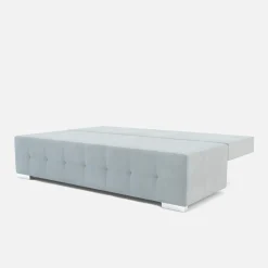 Sofa 3-osobowa jasnoszara pikowana LILI