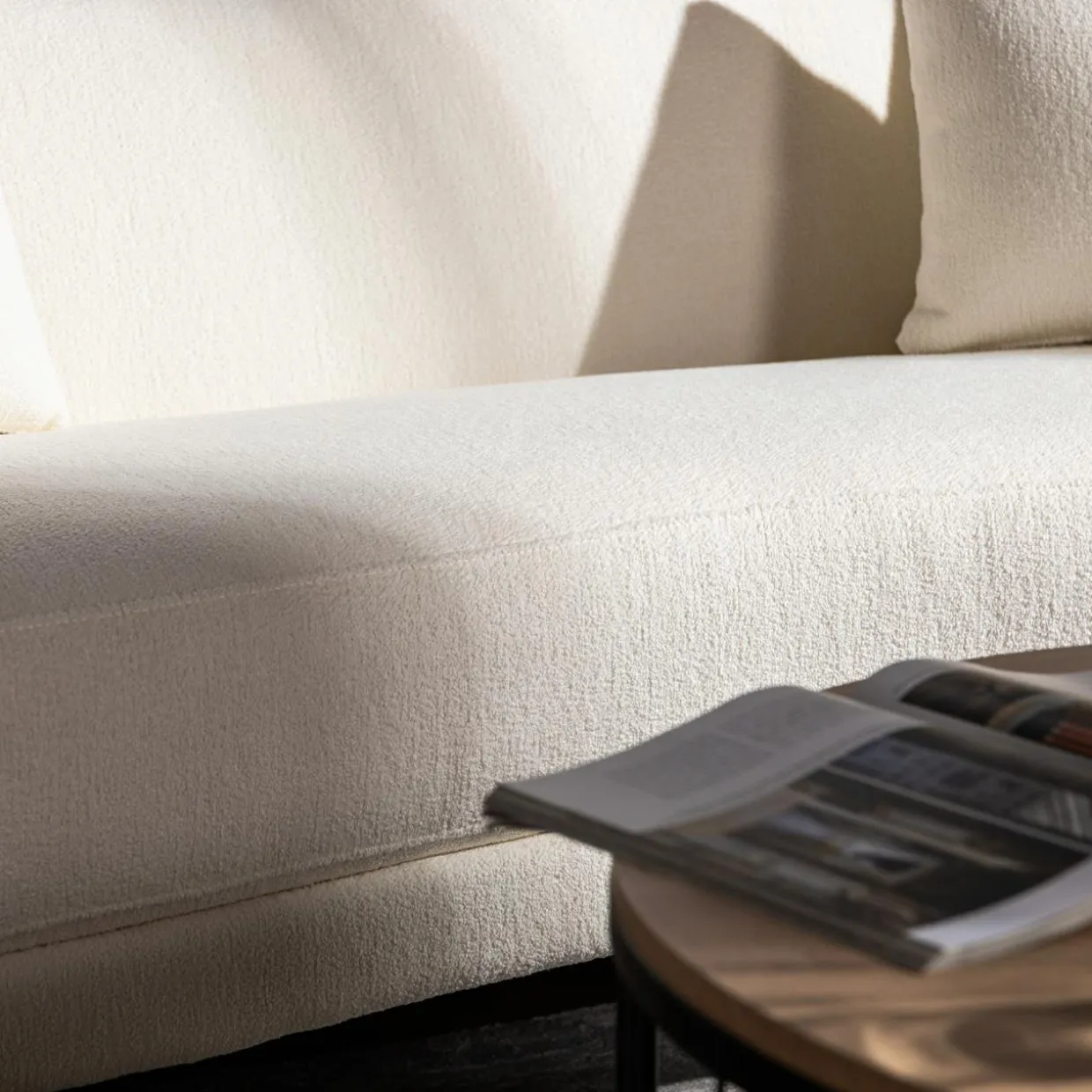 Sofa 3-osobowa kremowa REMOLLI