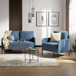Sofa 2-osobowa MANILI niebieska