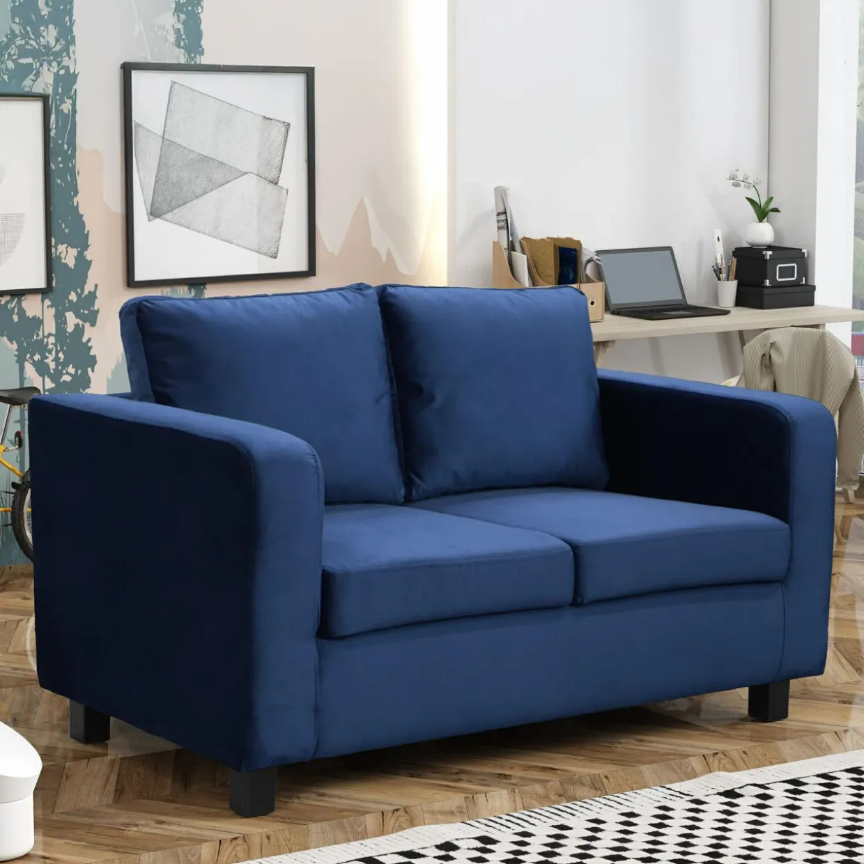 Sofa 2-osobowa MINI MAX II granatowa