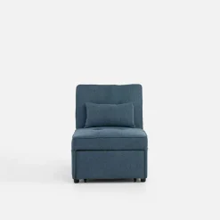 Sofa 1-osobowa rozkładana niebieska WINSLO
