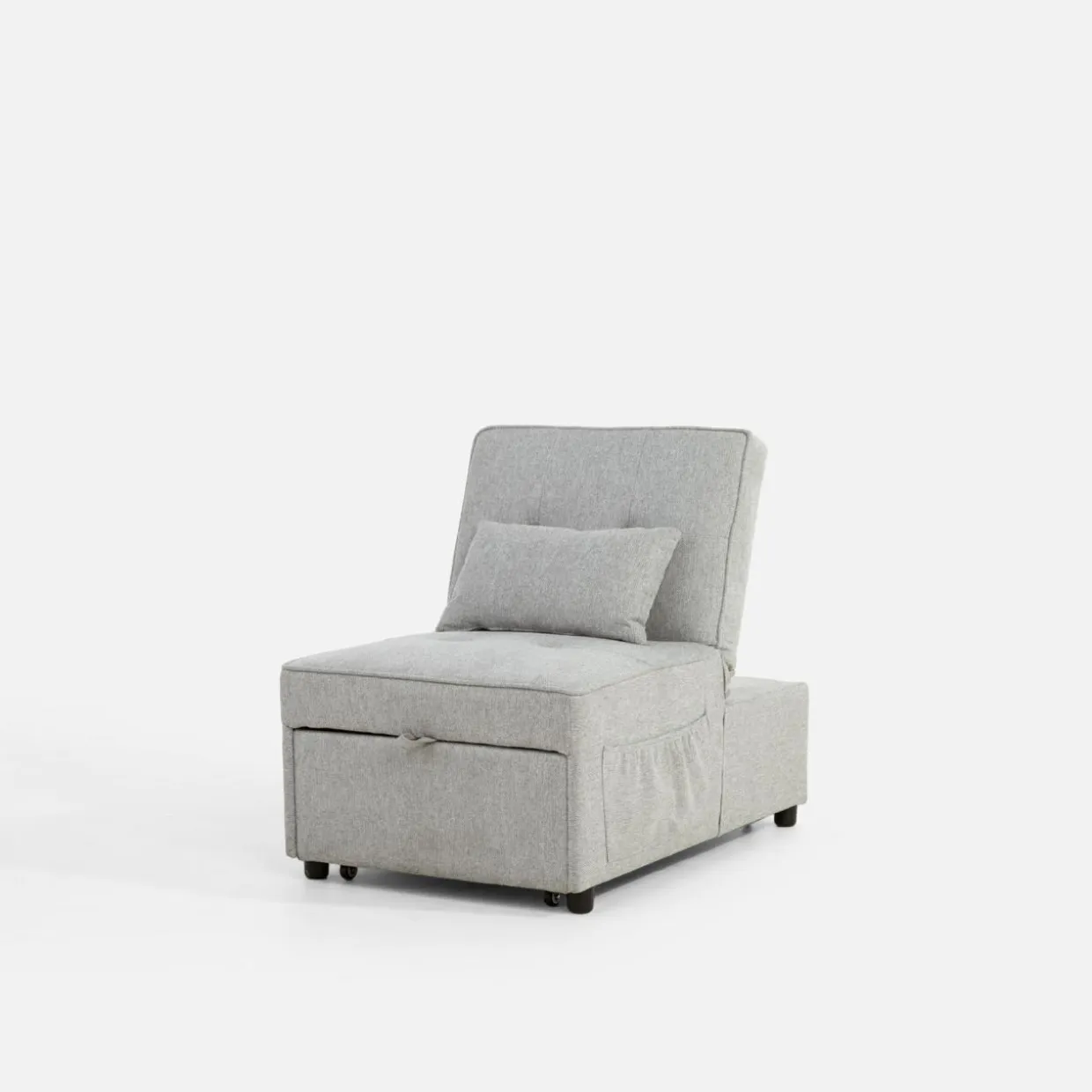 Sofa 1-osobowa rozkładana szara WINSLO