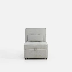 Sofa 1-osobowa rozkładana szara WINSLO