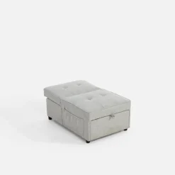 Sofa 1-osobowa rozkładana szara WINSLO