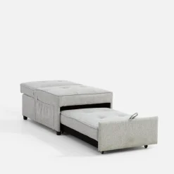 Sofa 1-osobowa rozkładana szara WINSLO