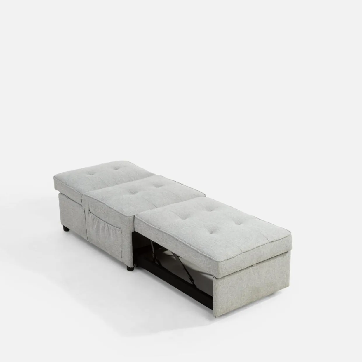 Sofa 1-osobowa rozkładana szara WINSLO