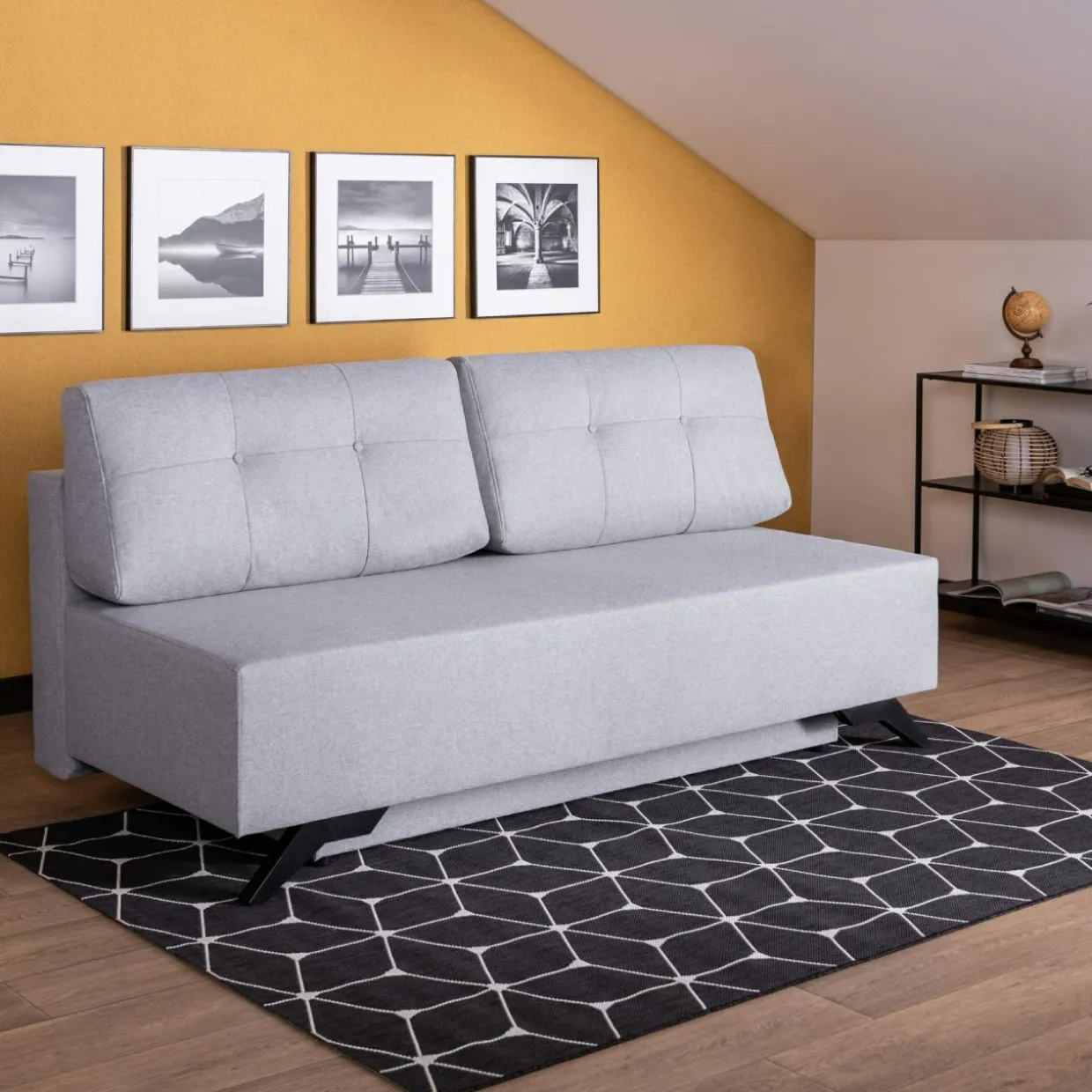Sofa 3-osobowa szara VERSO