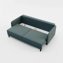 Sofa 3-osobowa szaroniebieska BRUNO