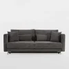 Sofa 3-osobowa sztruksowa szara RICO NEW