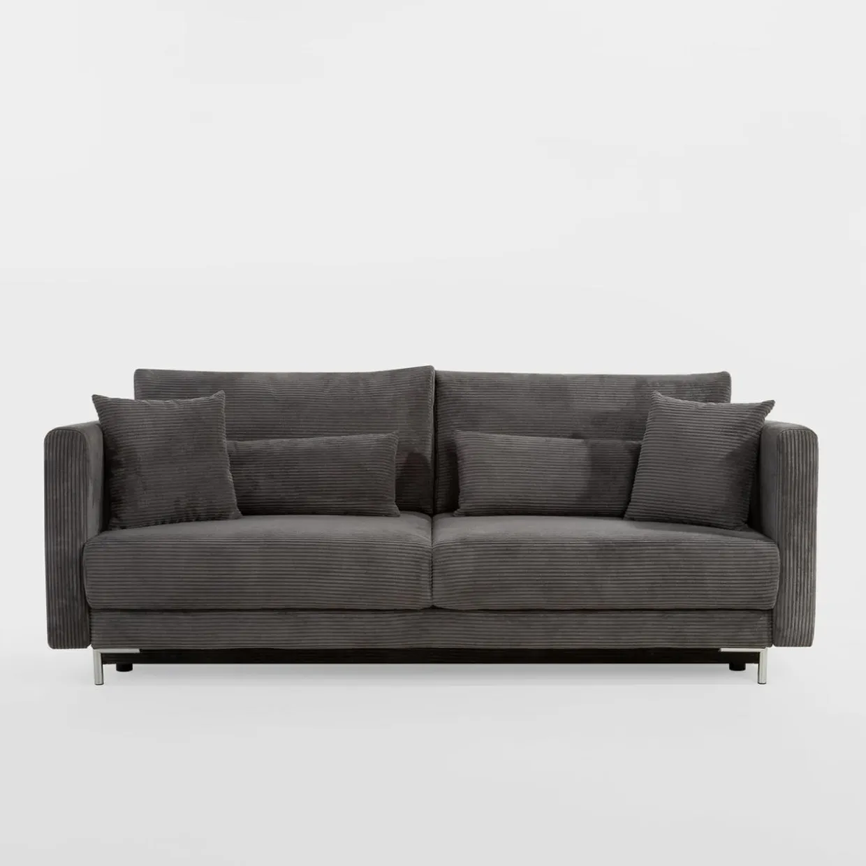 Sofa 3-osobowa sztruksowa szara RICO NEW