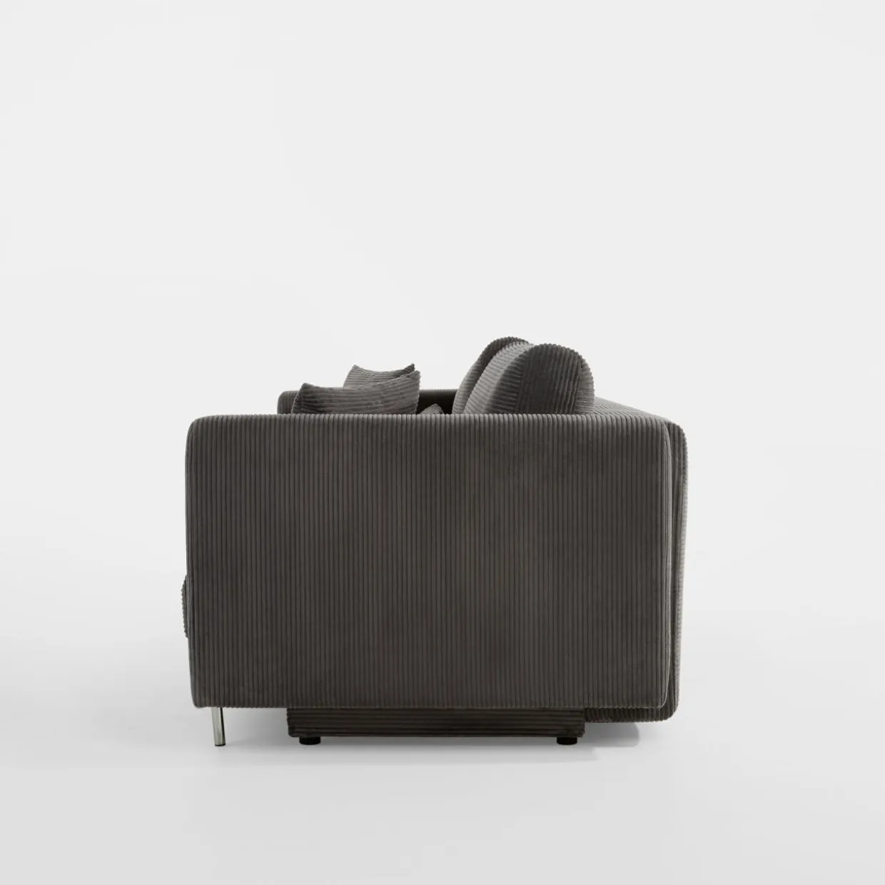 Sofa 3-osobowa sztruksowa szara RICO NEW