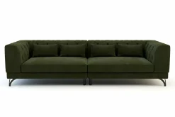 Sofa pikowana oliwkowa TOTTI