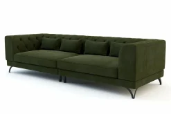 Sofa pikowana oliwkowa TOTTI