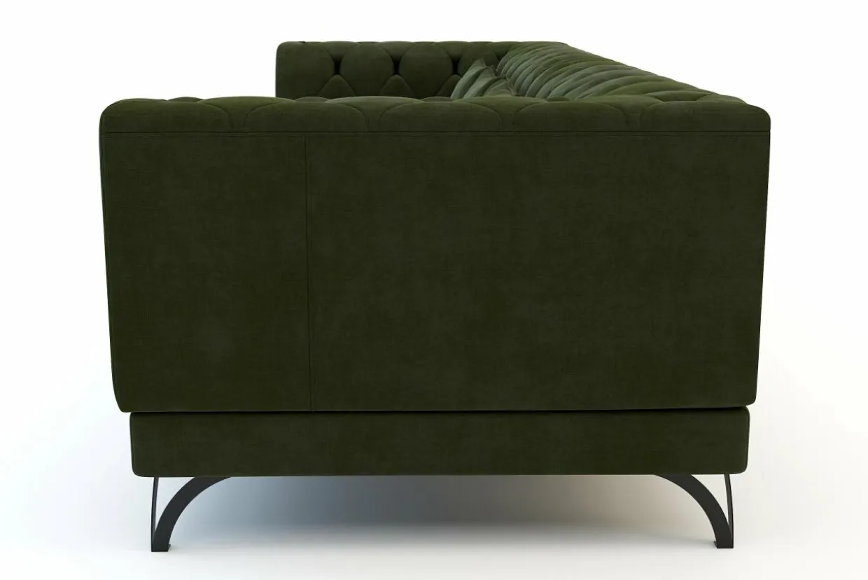 Sofa pikowana oliwkowa TOTTI