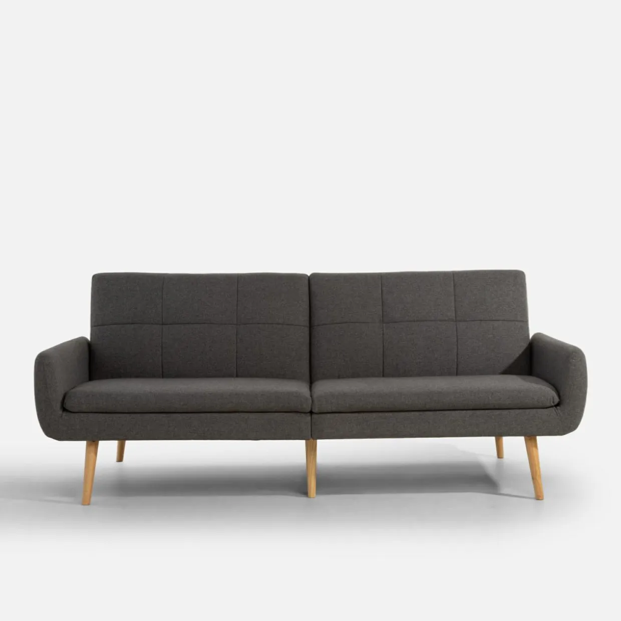 Sofa podwójnie rozkładana szara LUBERTO