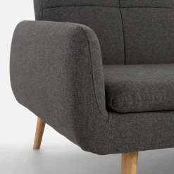 Sofa podwójnie rozkładana szara LUBERTO