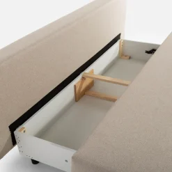 Sofa rozkładana beżowa STAR