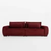 Sofa rozkładana bordowa MEGALOS