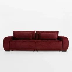 Sofa rozkładana bordowa MEGALOS