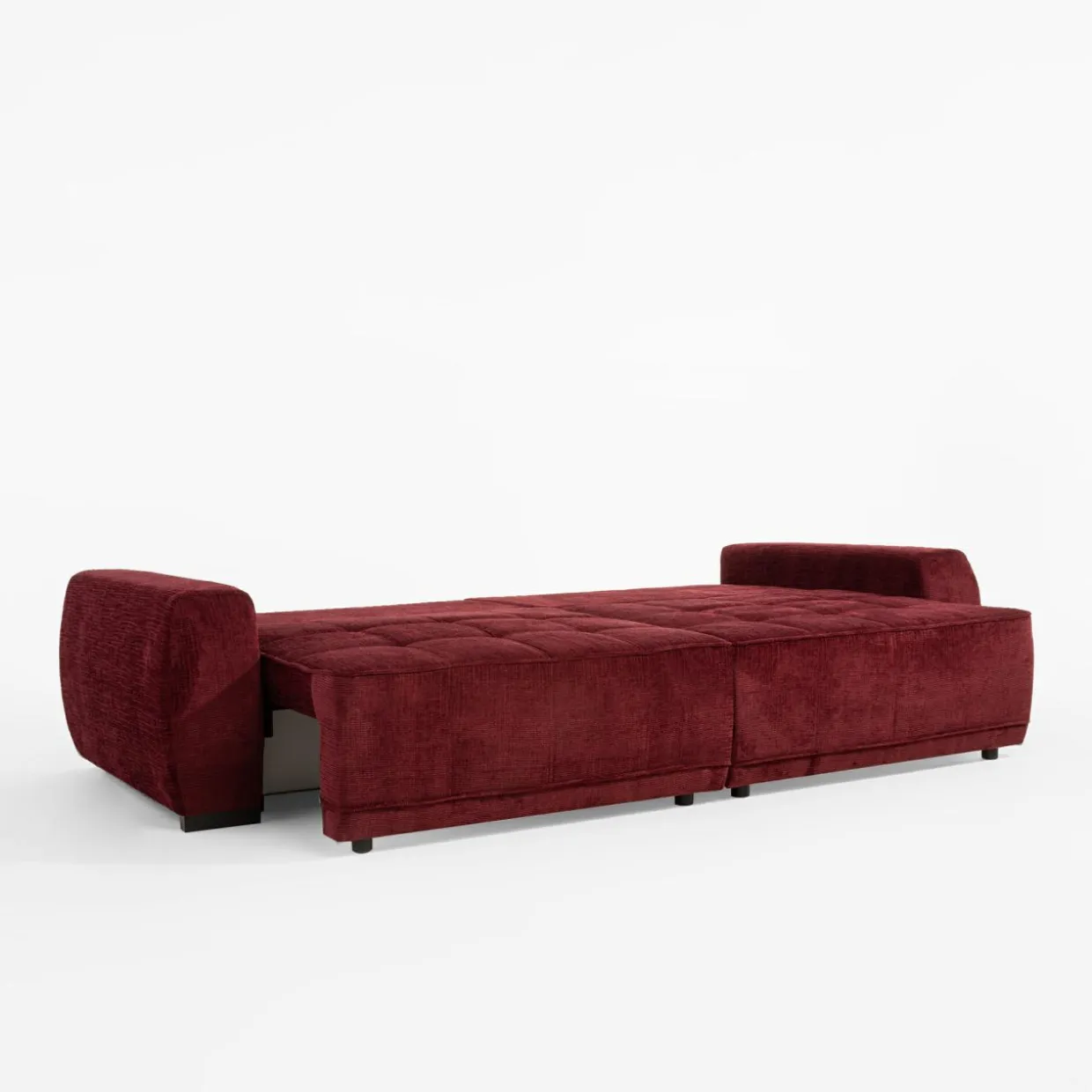 Sofa rozkładana bordowa MEGALOS