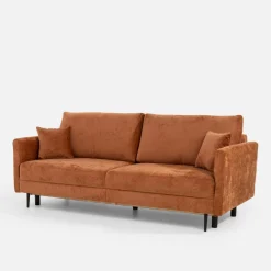 Sofa rozkładana ceglasta CAVA
