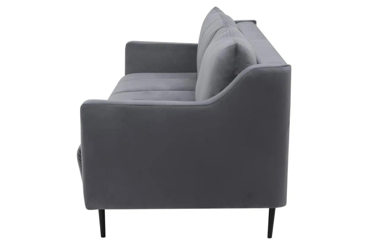 Sofa rozkładana ciemnoszara 3-osobowa ETNA