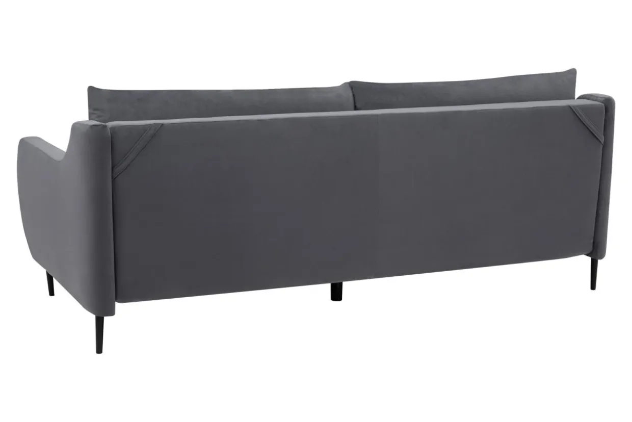 Sofa rozkładana ciemnoszara 3-osobowa ETNA